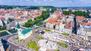 Blick auf den Vereinigungsplatz Piata Unirii in Oradea in Rumänien