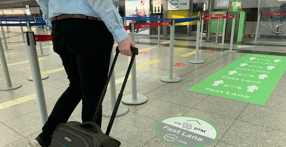 Den schnellen Fast Lane-Zugang am Dortmund Airport können kiwi.com-Kunden seit dem ersten September nutzen. 