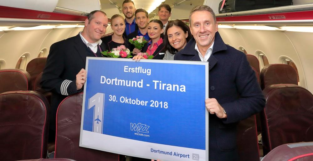 Erstflug: Dortmund - Tirana