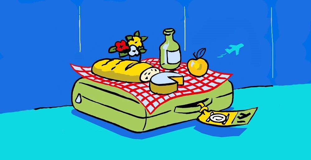 Verpflegung im Flugzeug