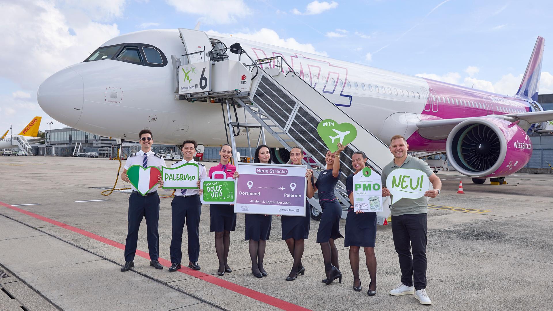 Erstflug, Palermo, PMO, Crew, Vorfeld, Wizz Air, Osyka