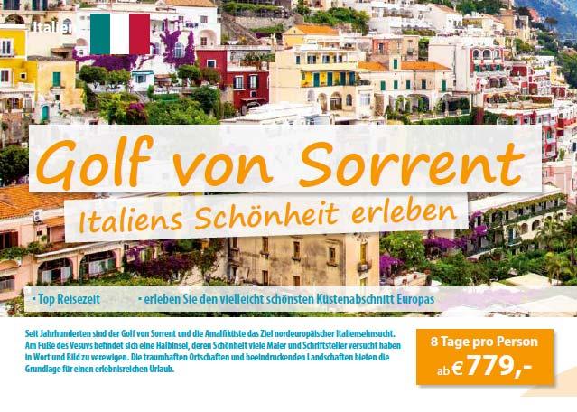 Beschreibung der Reise Golf von Sorrent mit dem Veranstalter momento by Central Reisebüro ab Dortmund Airport im Frühsommer 2020