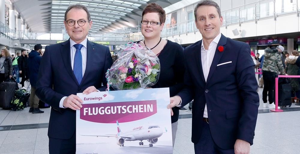 Zweimillionster Fluggast am Dortmund Airport