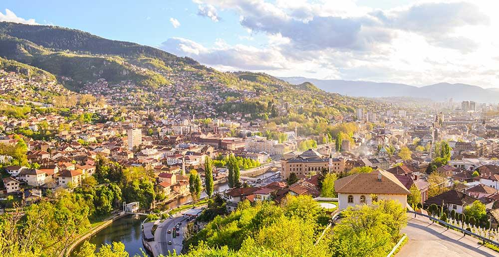 Luftaufnahme von Sarajevo