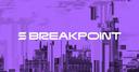 Solana Breakpoint wordmark over a purple image of London’s Westminster skyline.