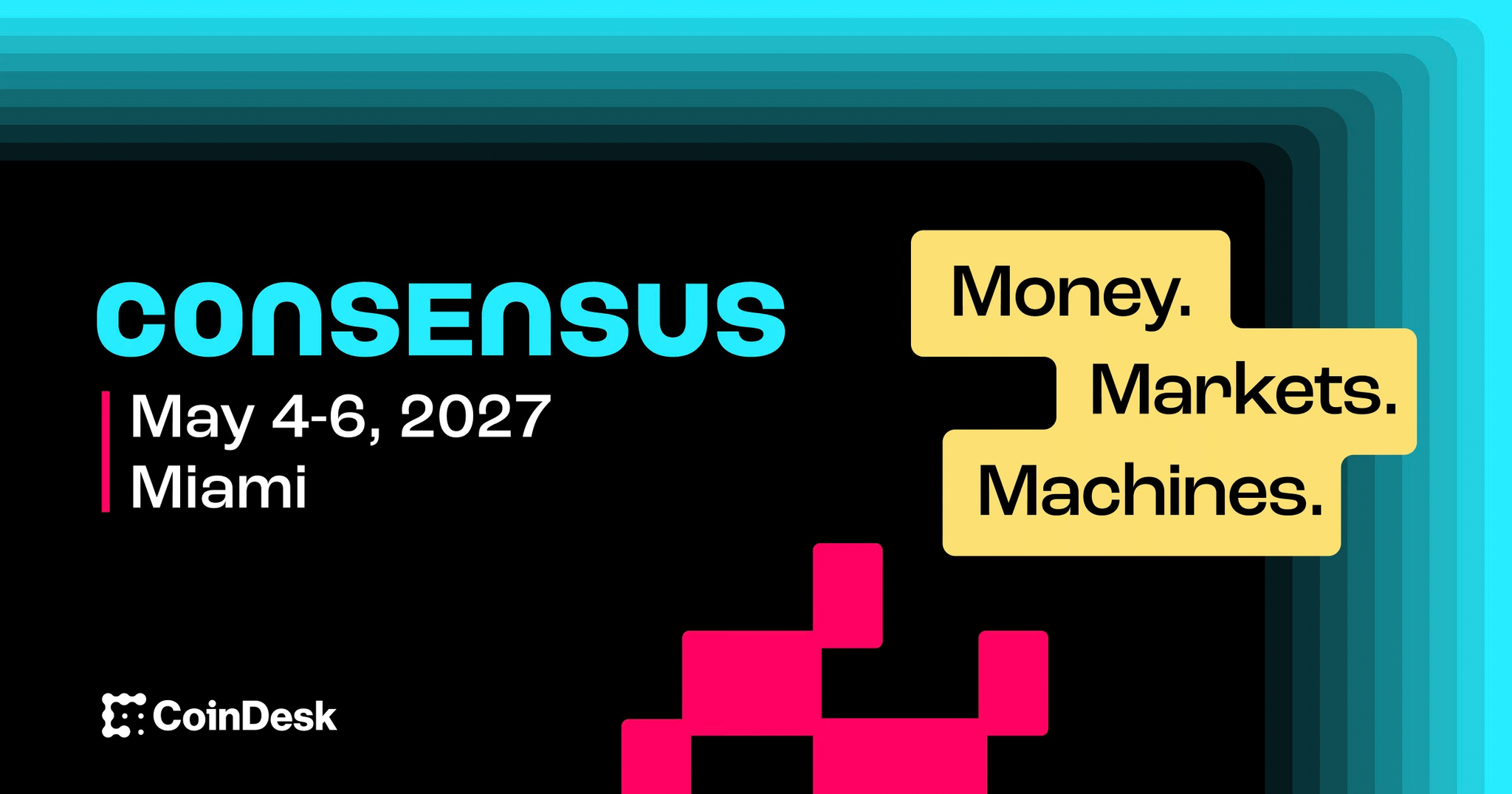 Consensus Miami promotional artwork with May 4–6, 2027 dates.