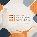 University Blockchain Conference artwork with the UT Austin tower and November 20–21 dates.