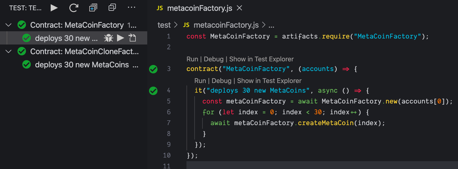inline tests