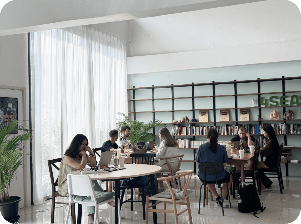 People coworking at 4Seas in Chiang Mai, featured by ETHChiangMai
