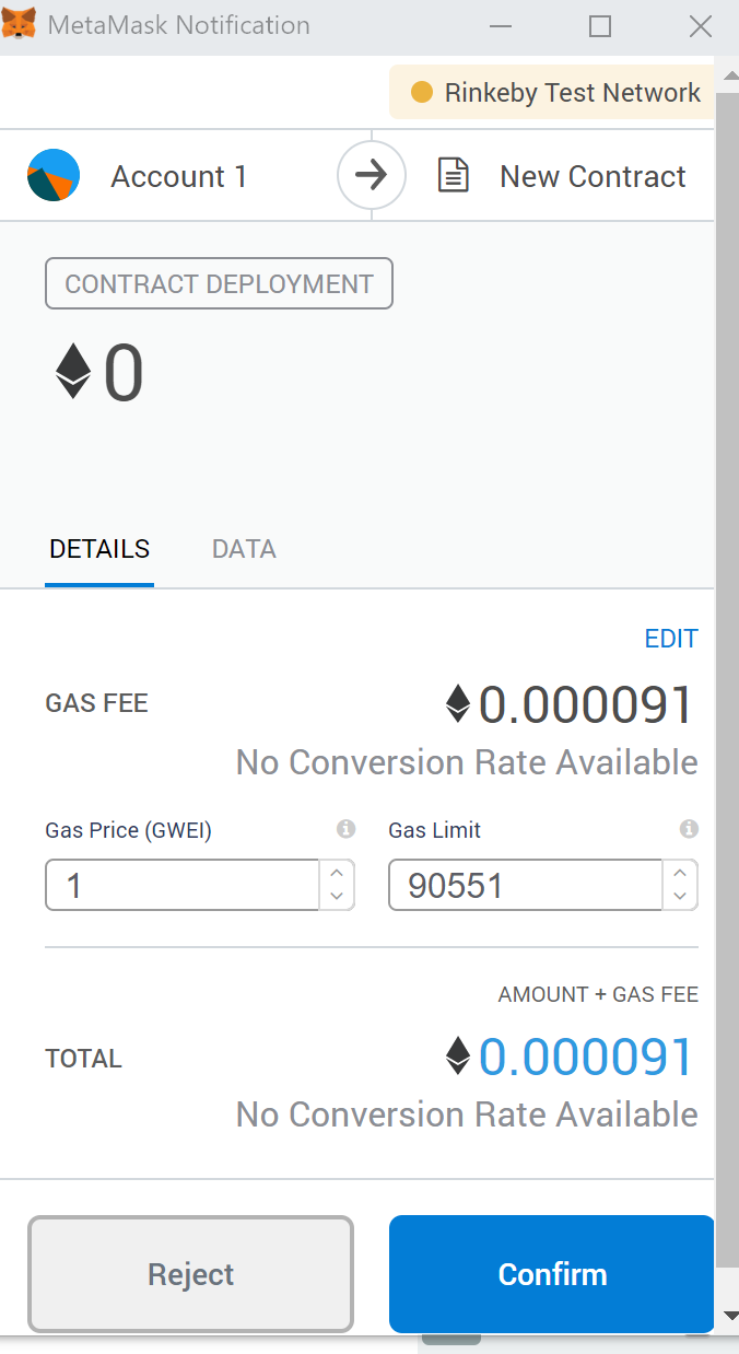 MetaMask UI