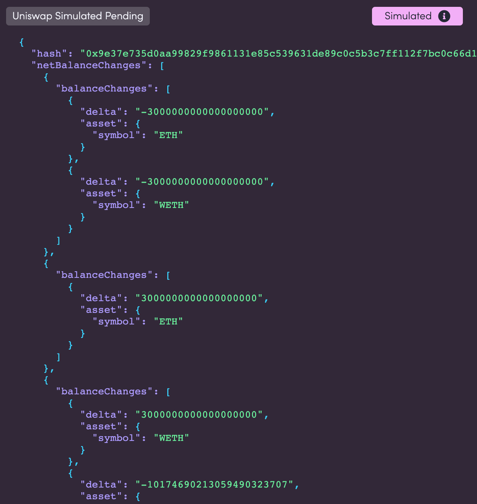 Uniswap Simulation Example