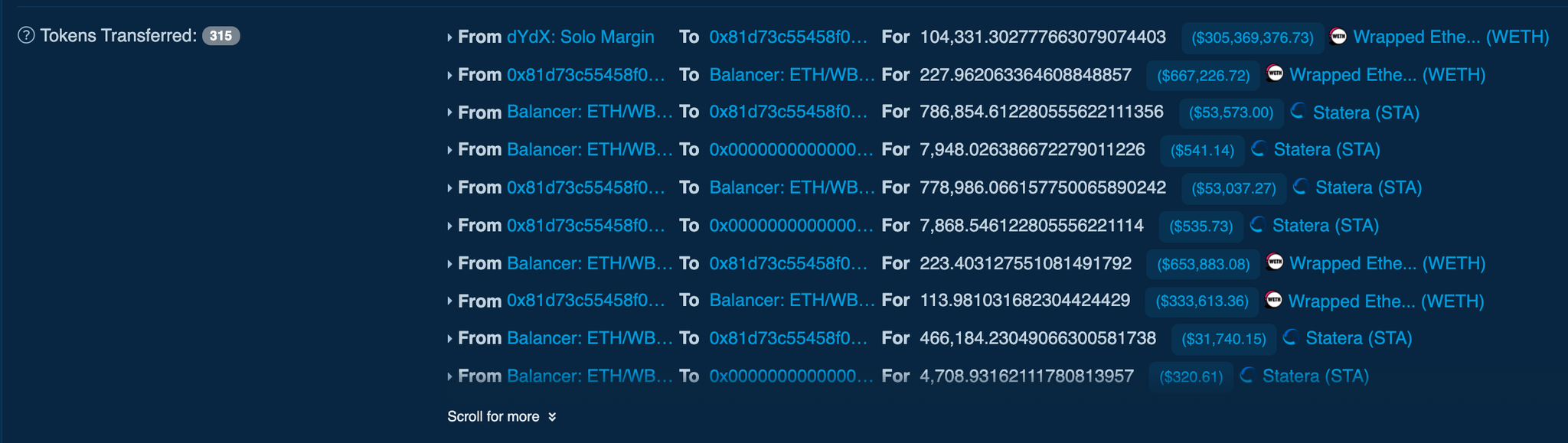 Balancer Hack on Etherscan