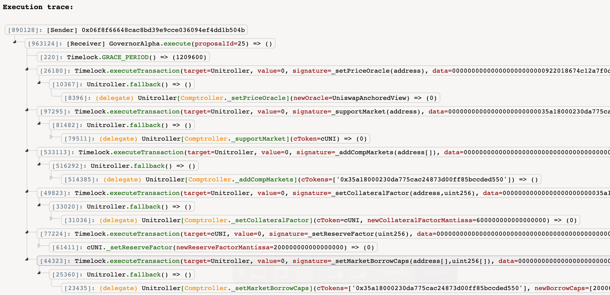Execute Uniswap Proposal Transaction
