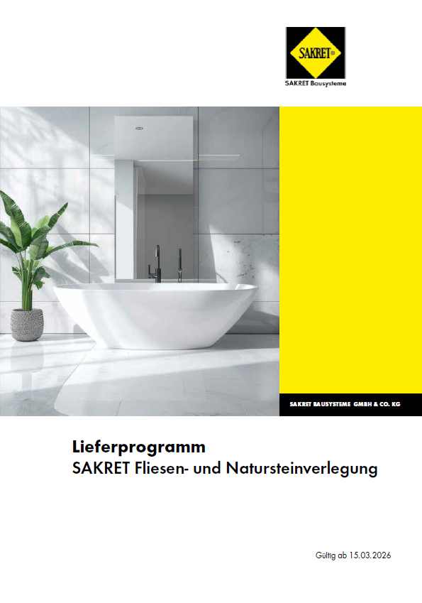 Lieferprogramm SAKRET Bausysteme Fliese 2026