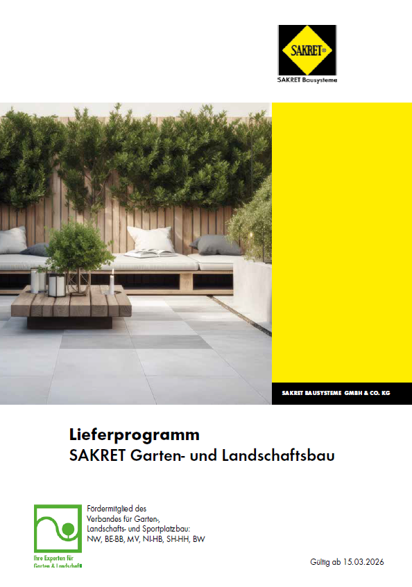 Lieferprogramm SAKRET Bausysteme Gala 2026