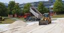 Delivery of sand for the beach at the Summerfeeling 2026 event at the University of Bayreuth