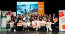 Gruppenfoto der Teilnehmenden an der Abschlusspräsentation des 5-Euro-Business Wettbewerbs an der Uni Bayreuth