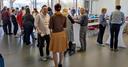 Das Foto zeigt die Beraterinnen und Berater der Arbeitsagentur in einem Seminarraum der Uni Bayreuth