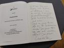 handschriftlicher eintrag