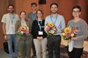 Von links nach rechts: Doktorandensprecher Eike Esders, Dr. Jasmin Herr (GDCh), neuer Doktorandensprecher Simon Wieland, Dr. Melanie Pöhlmann (SFB Geschäftsstelle), Dr. Manuel Häußler (MPI Potsdam), Dr. Mirjam Horn-Schott (UBT)