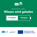 Logo des WiNBat am BayBatt der Universität Bayreuth, das von der Europäischen Union finanziert wird