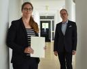 Prof. Dr. Katja Kaufmann und Präsident Stefan Leible