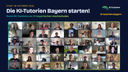 Ein Ausschnitt der beiden Online-Willkommenstreffen im Oktober 2026. Von 87 KI-Tutorinnen und KI-Tutoren waren 81 dabei. 