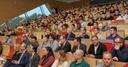 Die Besucherinnen und Besucher des American Football Summit 2.0 an der Uni Bayreuth im Hörsaal
