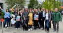 Gruppenfoto der Teilnehmenden und Organisatoren von "Kaufleute meets Handwerk 2.0"