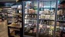 Guetli shop Switzerland, refrigerated cabinet