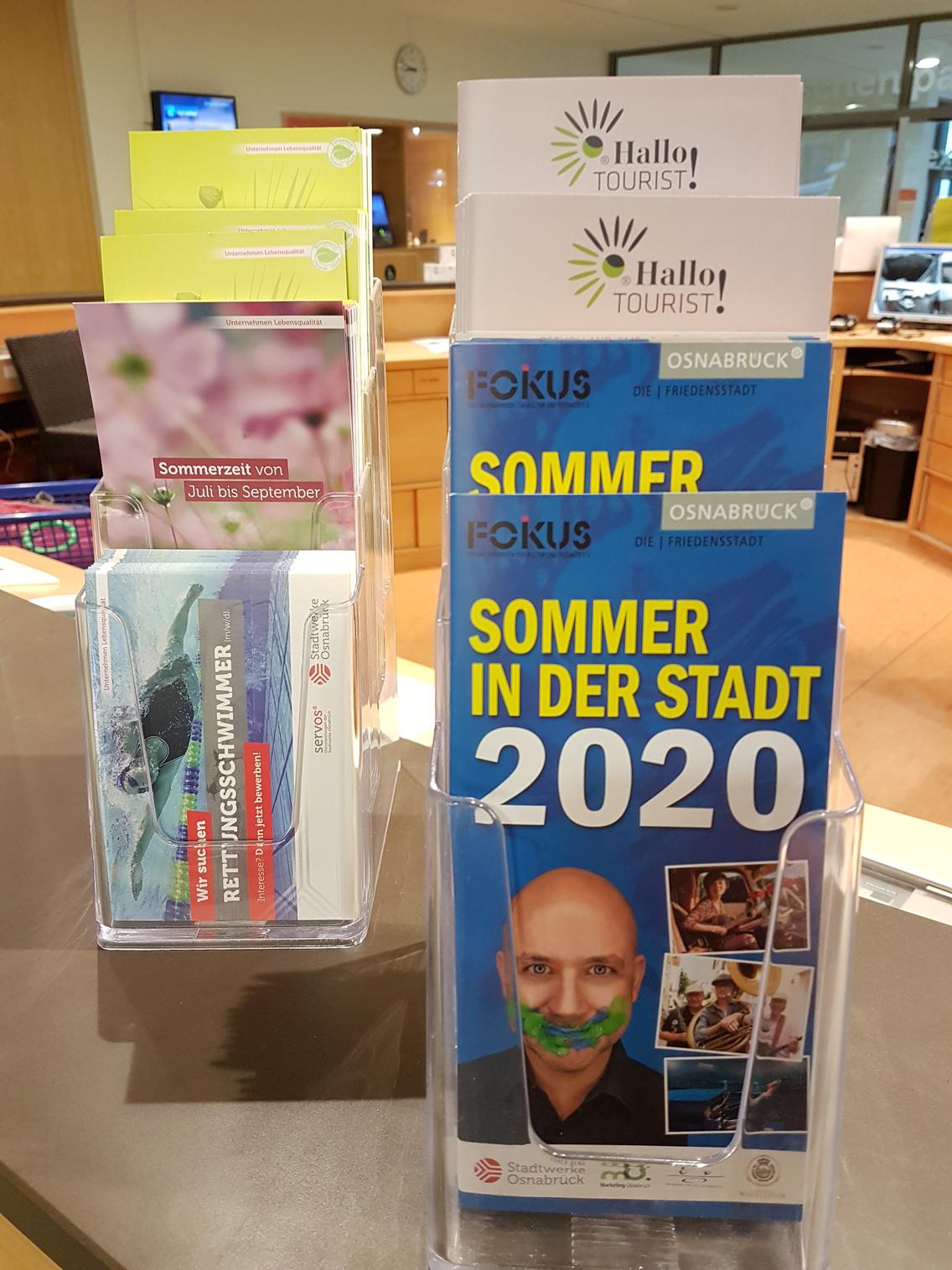 Flyerauslage in den Bädern