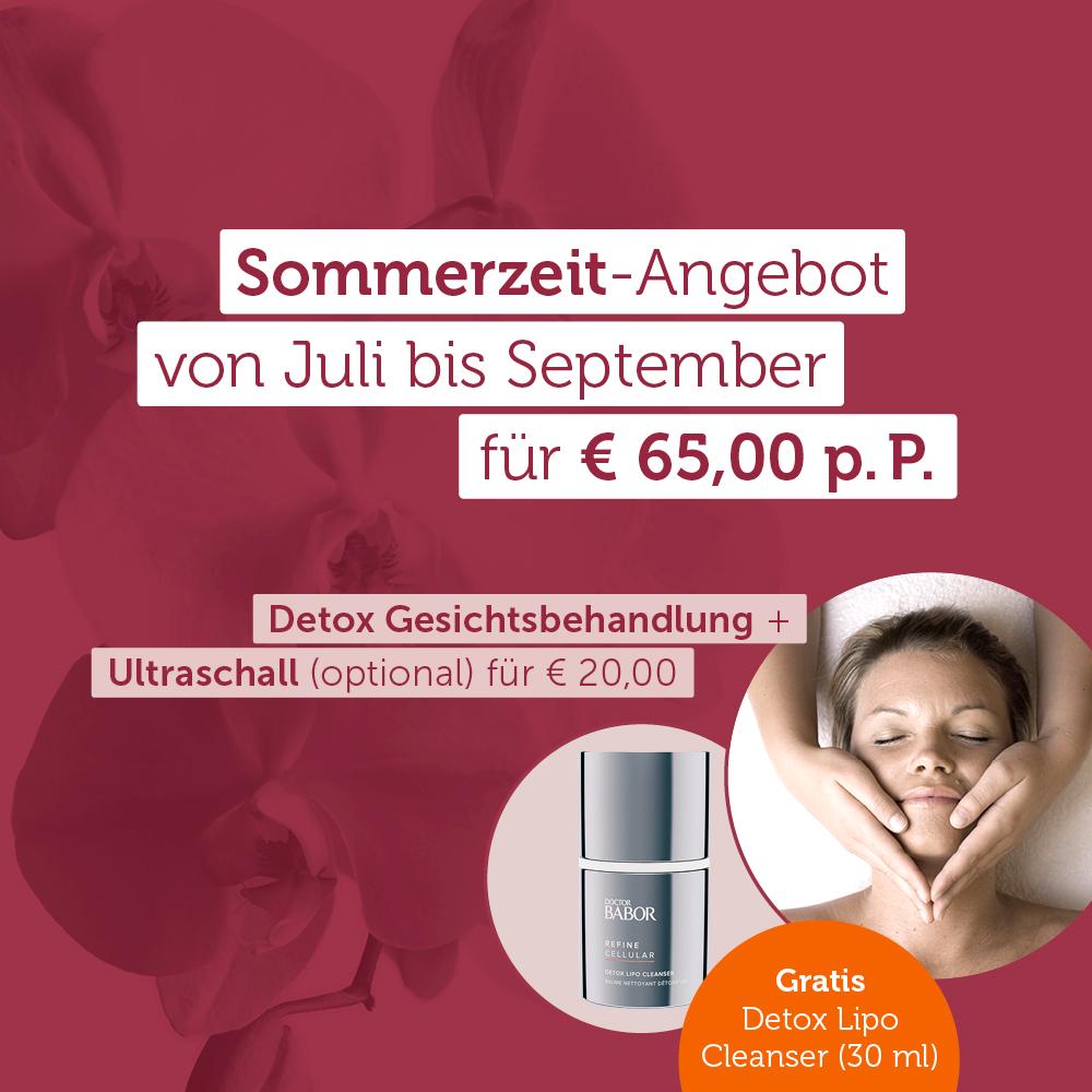 Sommerangebot des Spa & Beauty von Juli bis September