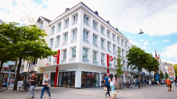 Außenansicht des Servicezentrum der Stadtwerke am Nikolaiort in Osnabrück