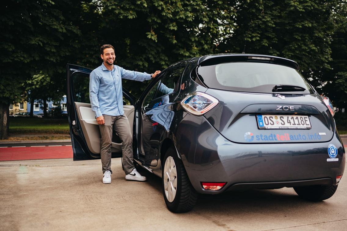 E-Auto Renault ZOE des Carsharing-Anbieters Stadtteilauto Osnabrück
