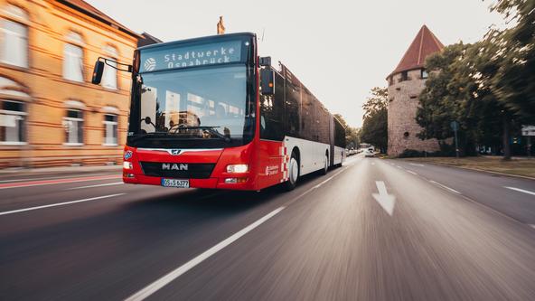 Bus der VOS auf dem Wallring in Osnabrück
