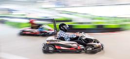 Rennen im E-Kart im Nettdrom