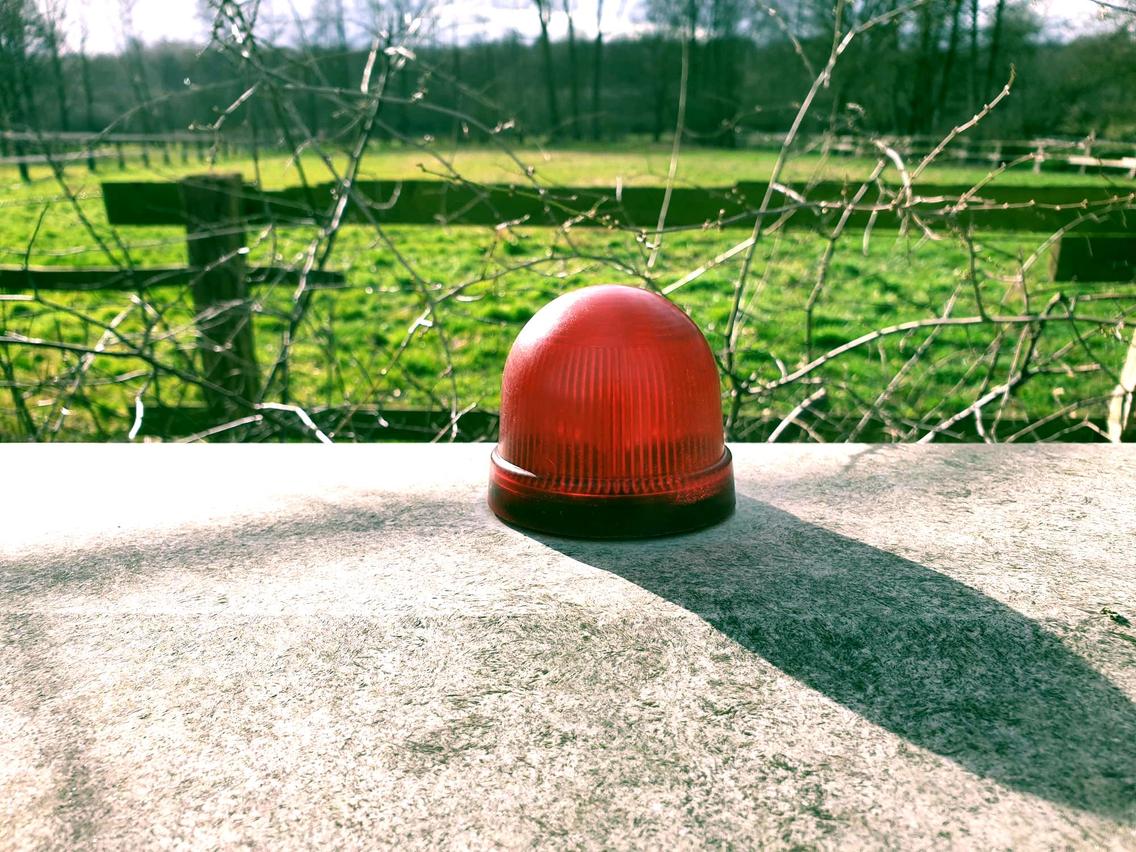 Störungsleuchte eines Kleinpumpwerks
