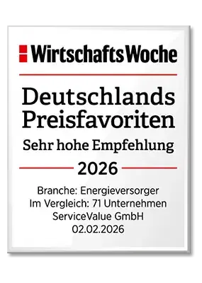 Siegel 'Deutschlands Preisfavoriten' der WirtschaftsWoche