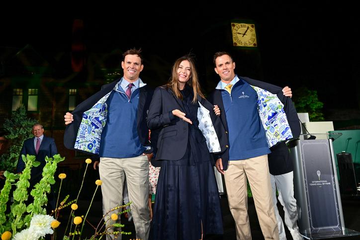 MARIA SHARAPOVA AND BOB & MIKE BRYAN RECEIVE THEIR OFFICIAL ITHF BLAZERS AT FIT FOR FAME
