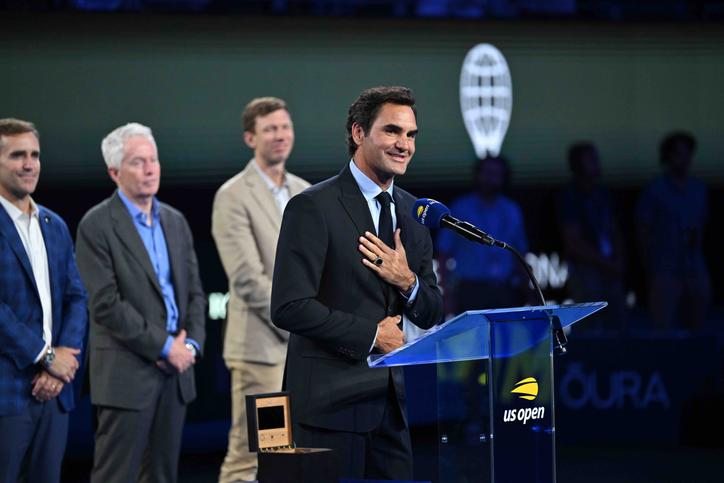 Roger Federer Receives Official International Tennis Hall of Fame Ring at US Open