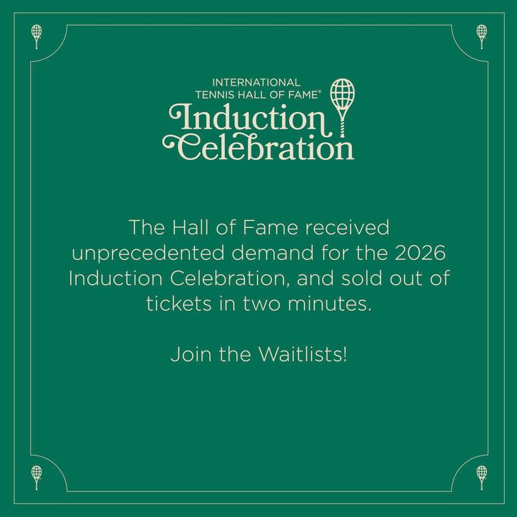 2026 Induction Celebration packages and event tickets sold out