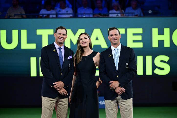 MARIA SHARAPOVA AND BOB AND MIKE BRYAN RECEIVE OFFICIAL HALL OF FAME RINGS AT US OPEN