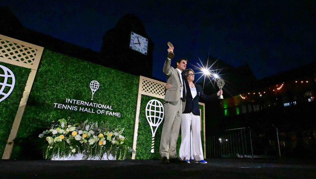Roger Federer and Mary Carillo Inducted into the International Tennis Hall of Fame