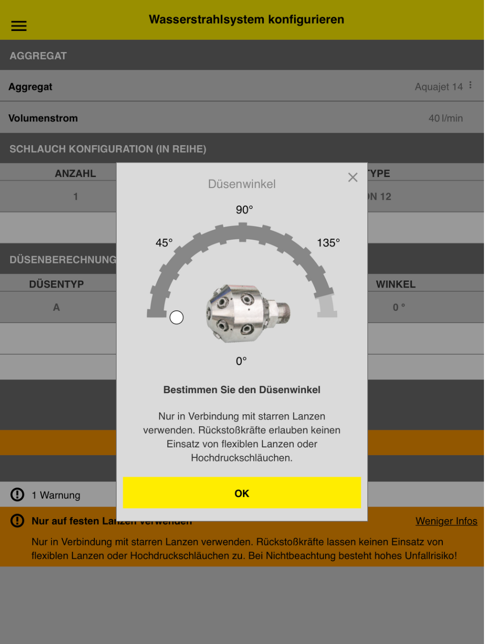 Hammelmann App Oberfläche