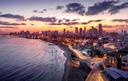 Panoramablick über Tel Aviv am Abend