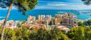 Panorama über die Stierkampfarena und den Hafen von Málaga 
