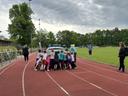 Kita-Olympiade Polizeiautoschieben