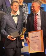 Augletics gewinnt Zukunftspreis Brandenburg 2025 - im Bild Flavio Holstein und Stefan Kötitz