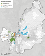 Karte der Stadt Königs Wusterhausen und ihren Wärmenetz-Potentialgebieten 