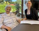 Margarete Kroll bekam an ihrem 100. Geburtstag auch Glückwünsche der Stadt Königs Wusterhausen, die Amtsleiterin Ilka Voth übermittelte.